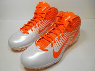   Nike Air Zoom Alpha Talon TD football cleats sz 11.5 White and Orange