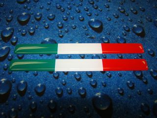 ITALY ITALIA WIDE FLAG 3D DOMED Decal Sticker PAIR FRE