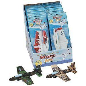 Stunt Jet Long Distance Flying Plane Toy Fly 50 Feet Foam 6 Pack