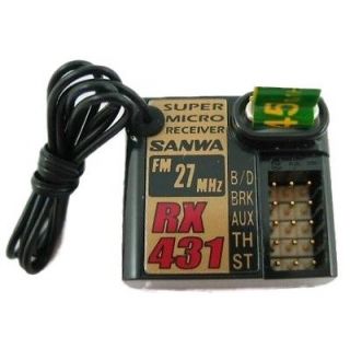 SANWA Micro FM 27 MHz Receiver #RX 431 (RC WillPower) Airtronics 4ch 