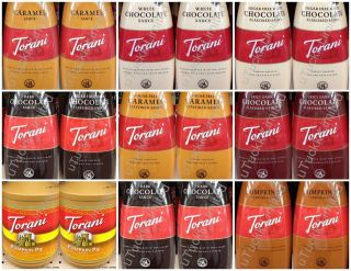 Torani Flavored Syrup Sauce Topping Drink Ice Cream Smoothie Huge Jar 