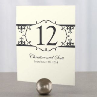 12 Fleur de Lis Personalized Wedding Table Numbers