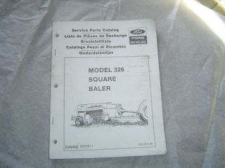 Ford New Holland 326 square baler parts catalog manual book