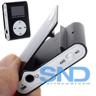   2GB Metal CLIP Mp3 Black Players with LCD Screen FM Radios Record