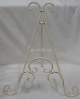 Country Rustic French Provincial Cream Iron Easel Stand, Suits Book 
