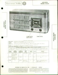 Aircastle Radio 132564 Photofact Folder 1949