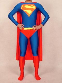 HOT  superman Lycra Spandex zentai costume Suit s xxl