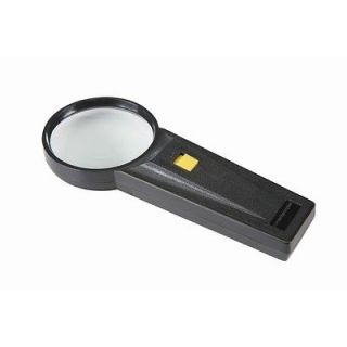 EXTRA LARGE JUMBO MAGNIFYING MAGNIFIER GLASS W/ LIGHT READ COINS PAPER 