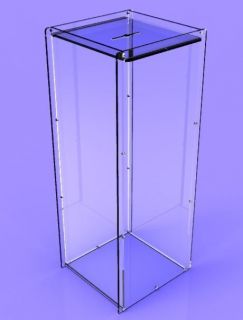 Clear Acrylic Plexiglass Charity Donation Box Poll Collection Ballot 