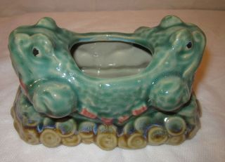   ORIENTAL CHINESE 3 LEGGED FROG KING TOAD PLANTER PLANT POT PROSPERITY