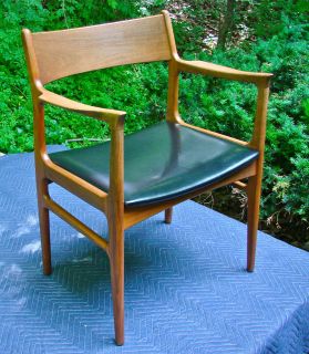 Mid Century Danish Modern Arm Chair, Made in Denmark, Vintage, Teak 