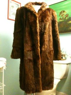 BEAUTIFUL REAL Fur Vintage Long Mink Coat In GREAT Condition