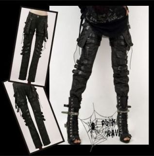   Goth PUNK visual kei Rock belt trousers pants S M L XL XXL FREE SHIP