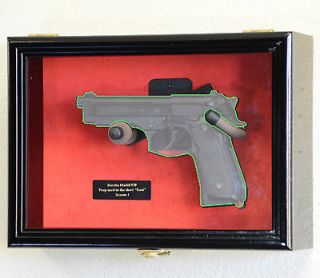 Single Pistol Handgun Revolver Gun Cabinet Display Case Wall Rack 