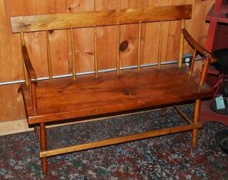 antique 1800 country bench deacons windsor style 41 in. refinished
