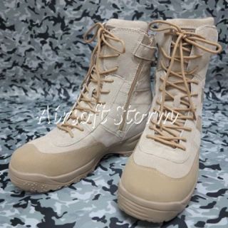 Multiple Size   SWAT Gear Style 9 Side Zip Tactical Boots Desert Tan