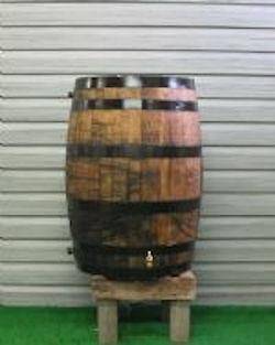 54 Gallon Rain Barrel Authentic Wooden Whiskey Barrel Finished