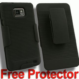 Case+Screen Protector for Samsung Galaxy S II 2 AT&T L i9100 M Clip 