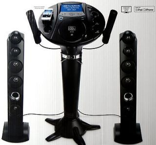   Machine 7 Color LCD Pedestal Karaoke System 2 Tower Speakers iSM1030