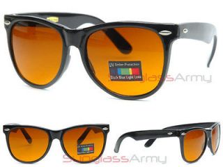 CLASSIC BLUEBLOCKER WAYFARERS Sunglasses Amber Driving Lens IMPROVES 