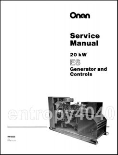 ONAN ES Generator Controls & SERVICE Manual & Illustrated Parts 