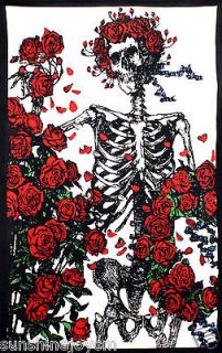 Grateful Dead Tapestry Bertha Skull Roses 60x90 w/loops
