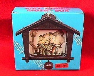Chalet Pull String Music Box Hummel Love Story In Box Vintage