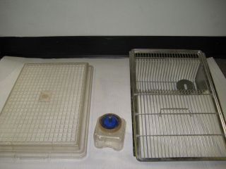 Small Animal Wire Cage Top w/feeding trough+ water bottle 