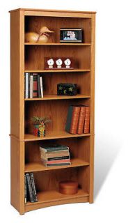 New PrePac DL 3277 Oak 6 Shelf Bookcase bookshelf