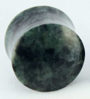   green marble stone spirals tunnels gauges piercings earrings 1/2pr