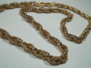 Vintage Givenchy Rope Necklace Gold Plated Classy 23 grams GOOD SIZE 