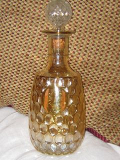   OLD FORESTER GLASS WHISKEY BOTTLE Empty Decanter Amber Gold Textured