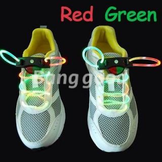 Mode LED Light UP Glow Flash ShoeLace Shoestring Shoe Strap Disco 