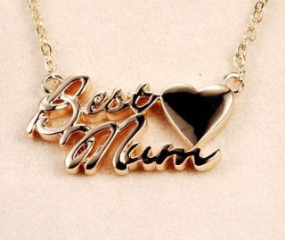 Best Mum Heart Necklace 18K Yellow Gold plated best Gift for your Mom 