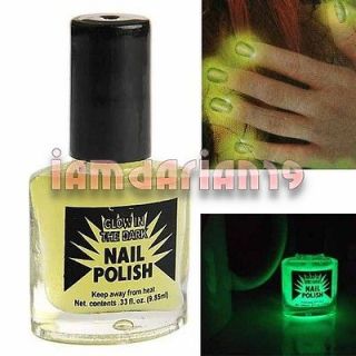 New Glow In The Dark Fluorescent Nail Polish Sparkle Makeup Beauty 