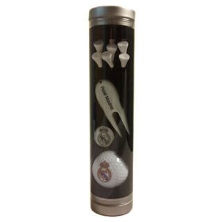 Real Madrid Football Club Crest Golf Accessory Gift Tube Set with Free 