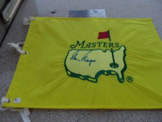 Masters Gary Player Signed MASTERS 1997 Flag Global 262276 RARE RARE