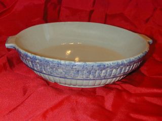 Red Wing 9 Ribbed Sponge Band Pie Casserole Quiche Dish Crock 