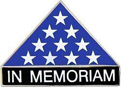 US USA In Memorian Flag Military Hat Lapel Pin
