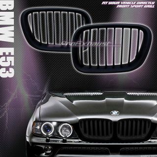 EURO BLACK KIDNEY STYLE FRONT HOOD BUMPER GRILL GRILLE ABS 00 03 BMW 