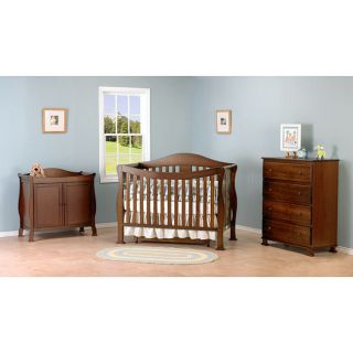 in 1 Crib with Toddler Rail in Coffee