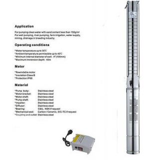 HP Submersible Well Pump 230v 662 Feet Deep With Control Box X1102