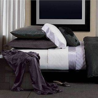   Vera Wang City Night King Comforter Set 4 Piece Set Grey Purple