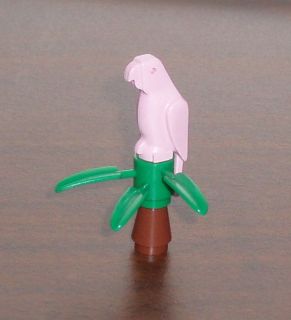 New Lego Animal Pink Parrot Bird on Plant   Pet for Girl Minifigures