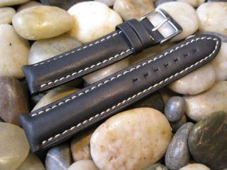 20mm Hadley Roma MS891 Black Leather Watch Band strap 20 mm For TAG 