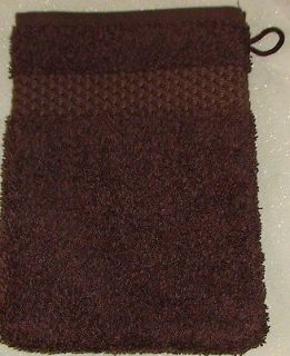   Delorme New Etoile Chocolate Brown Mitt Gant Glove Wash Cloth Towel