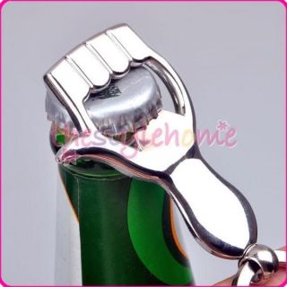 Palm Hand Shape Key Chain Beer Bottle Can Coke Opener Beverage Ring 
