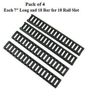 Weaver /Picatinny Black Ladder Quad Rail Covers Pack Of 4
