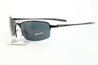 New X LOOP Sunglasses   Black Half Frame/Black Lens   FREE MicroFiber 