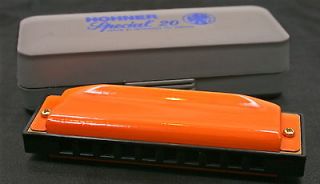 Hohner Special 20 Harmonica with Orange Cover Plates. BRAND NEW